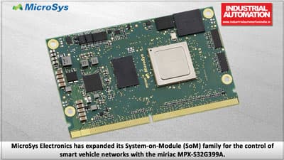 MicroSys Electronics extends scalability of its System-on-Modules for vehicle network orchestration