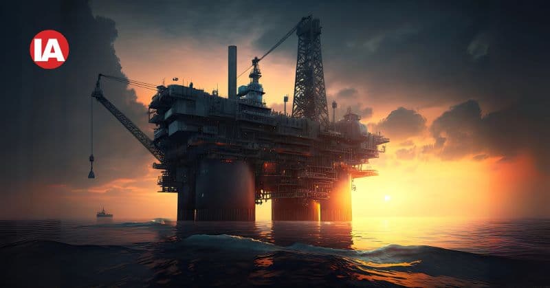 An oil rig on high seas. Image by chandlervid85 on Freepik