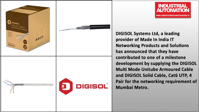 Digisol Systems supplies copper and fibre cabling solutions to Mumbai Metro Project