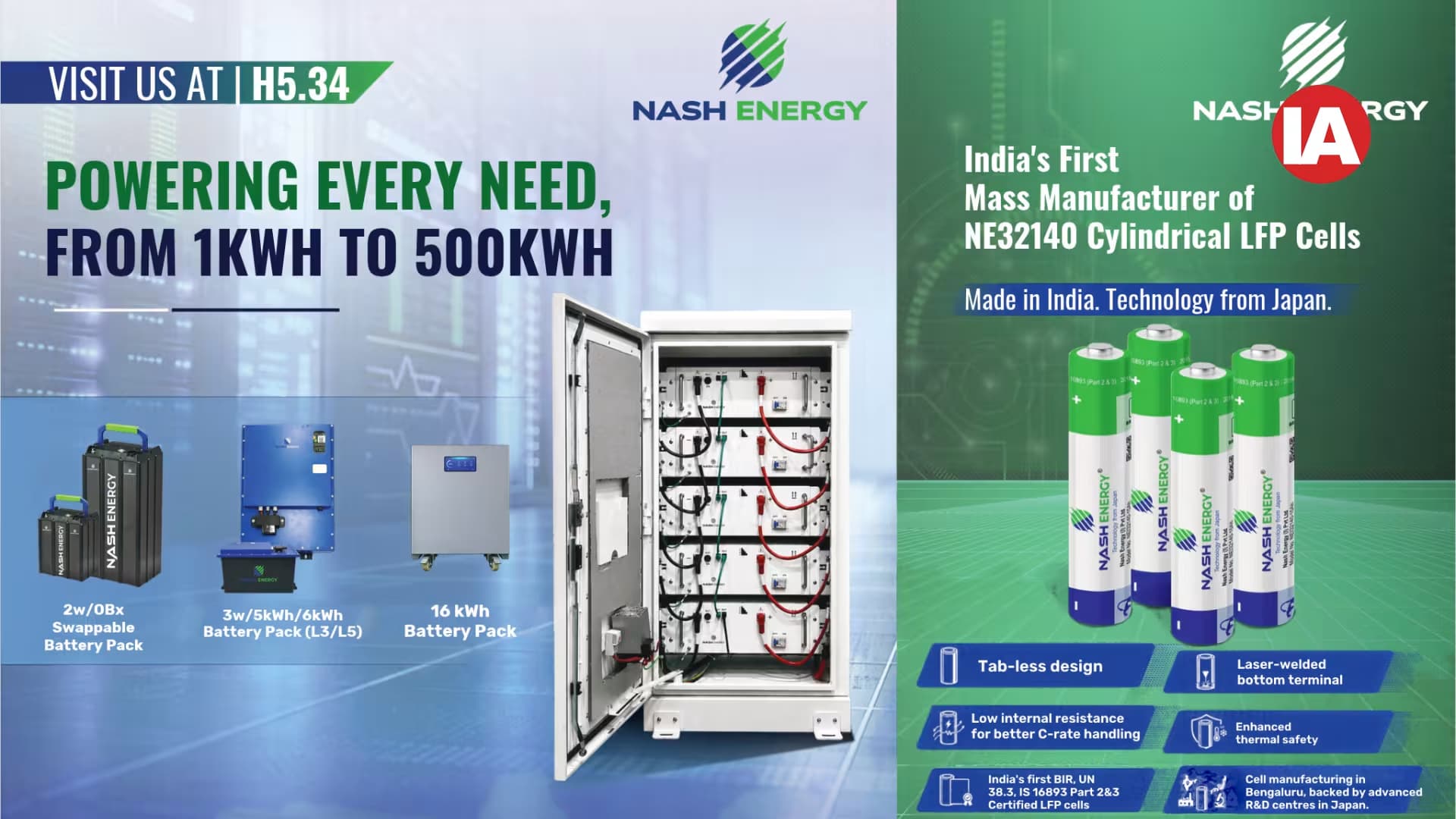NASH Energy to showcase Made in India LFP cell and energy storage solutions at The Battery Show India 2026
