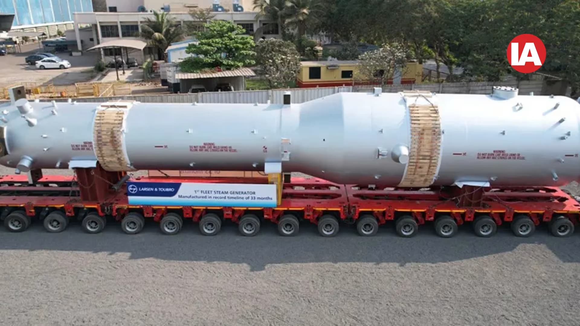L&T dispatches 8th steam generator for India's expanding nuclear power programme