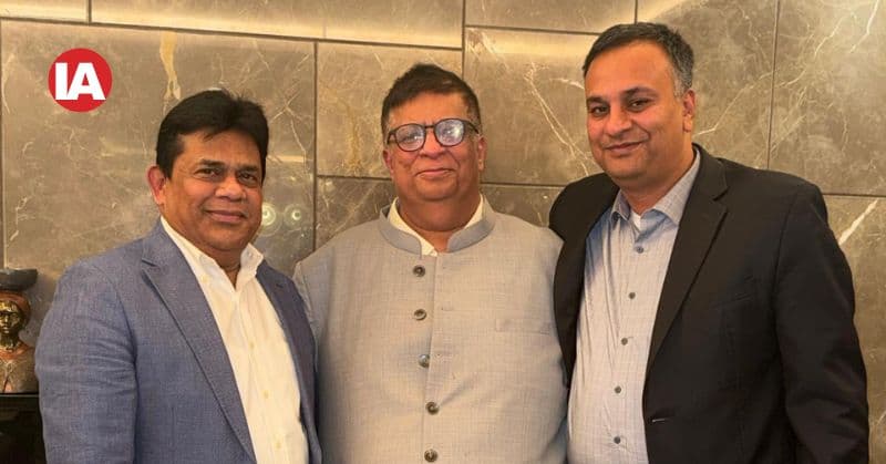 Sailesh Hiranandani (centre) Sampath Kumar Mallaya (left) and Vaidyanathan Nateshan (right)