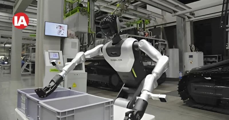 Zoomlion's self-developed humanoid robot operating on the assembly line