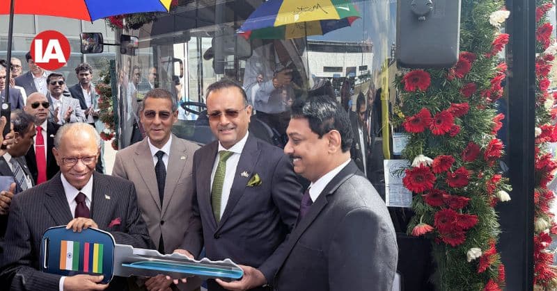 The first batch of SWITCH EiV12 electric buses to Mauritius